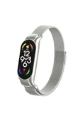 Xiaomi Mi Band 7 Paslanmaz Çelik Hasır Örgü Metal Klipsli Kordon (KRD-01) - 2