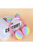 RGB Led Işıklı Kedi Kulağı Band Tasarımı Katlanabilir Kulak Üstü Bluetooth Kulaklık (CXT-950) - 4