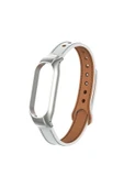 Xiaomi Mi Band 7 Deri Kordon Metal Tokalı Tasarım (KRD-68) - 2