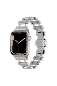 Apple Watch 2/3/4/5/6/7/8/9/se/ultra/nike 42mm 44mm 45mm 49mm Metal Kordon Tasarım (KRD-96) - 4