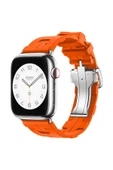 Apple Watch 2/3/4/5/6/7/8/9/se/nike 38mm 40mm 41mm Silikon Spor Tasarım (KRD-94) thumbnail 2