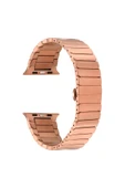 Apple Watch 7 41mm Kordon Krd-79 Metal Strap Kayış Clo- Gri - 3