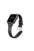 Watch 2/3/4/5/6/7/8/se/ultra/nike 42mm 44mm 45mm 49mm Deri Kordon Ince Tasarım (KRD-28) - 2