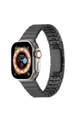 Apple Watch 2/3/4/5/6/7/8/se/ultra 49mm 44mm 45mm 42mm Metal Kordon Çizgi Tasarım (krd-82) - 2