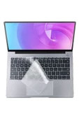 Mekbook 13' Pro Touch Bar A1706 Klavye Koruyucu Transparan Buzlu Silikon Ped (T-K) - 1