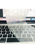Mekbook 13' Pro Touch Bar A1706 Klavye Koruyucu Transparan Buzlu Silikon Ped (T-K) - 3
