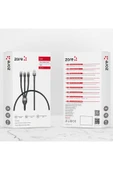 Shira Serisi 3 in 1 USB Kablo 30cm - 3