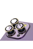 Iphone 14 Pro Max Uyumlu Safir Kamera Lens Koruyucu -kolay Takma Aparatlı! Cl-12 Gold - 2