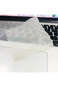 Mekbook 13' Pro Touch Bar A1706 Klavye Koruyucu Transparan Buzlu Silikon Ped (T-K) - 5