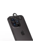 Apple iPhone 15 Pro Max Kamera Lens Koruyucu Kolay Takma Aparatlı Ultra Korumalı (CL-15) Siyah - 1