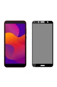 Huawei Y5P Hayalet Ekran Koruyucu Temperli Tam Kaplayan Tasarım (New 5D Privacy) Siyah thumbnail 1