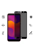 Huawei Y5P Hayalet Ekran Koruyucu Temperli Tam Kaplayan Tasarım (New 5D Privacy) Siyah thumbnail 4