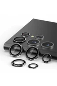 Samsung Galaxy S22 Ultra Kamera Lens Koruyucu Cam Filmi Tam Kaplama Tasarım (z-kamera-camı) Gümüş thumbnail 2