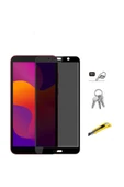 Huawei Y5P Hayalet Ekran Koruyucu Temperli Tam Kaplayan Tasarım (New 5D Privacy) Siyah thumbnail 3