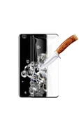 Samsung Galaxy S21 Ultra Tam Kaplayan Esnek Yapılı Koruyucu (Z-SÜPER-PET) Siyah thumbnail 4