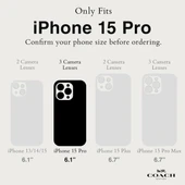 Coach Hakiki Çakıllı Deri iPhone 15 Pro Kılıfı - 2