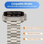 iiteeology Titanyum Kordon Apple Watch Ultra 2 Band ile Uyumlu - 7