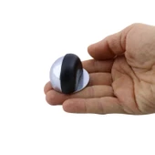 Yarımay Kapı Stoperi Tamponu Vidalı Metal Ağır Kapı Stopu Hızlı Durdurucu Tutucu Krom gümüş thumbnail 3