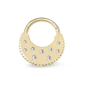 Tırtıklı Taşlı Altın Helix Piercing - 1