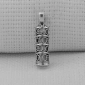 Allah(cc) Muhammed(S.a.v) Ali(r.a) yazılı Cevşeni Kebir 925 Ayar Gümüş Kolye Ucu thumbnail 1