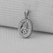 Cevşeni Kebir Dualı Osmanlı Tuğrası Tasarımlı 925 Ayar Gümüş Kolye Ucu thumbnail 1