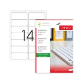Tanex TW-2014 Beyaz Laser Etiket 99.1x38.1mm 100 Adet - 1