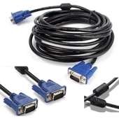 10 Metre Orjinal VGA Görüntü Kablosu Projeksiyon Ekran Monitör LCD Tv - 10 Metre  15 PİN A04 - 1