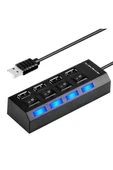 4 Port Usb Hub 2.0 Çoklayıcı Anahtarlı Işıklı Çoğaltıcı Switch - A10 - 1