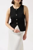 Düğmeli Dokulu Yelek - 4