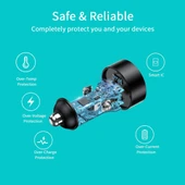 USB araç içi şarj cihazı siyah 12V-24V araç adaptörü mobil telefon tablet USB-C 2A 40W yüksek ikili Hızlı şarj M2 TEC - 3