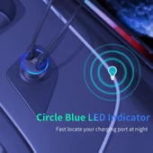 USB araç içi şarj cihazı siyah 12V-24V araç adaptörü mobil telefon tablet USB-C 2A 40W yüksek ikili Hızlı şarj M2 TEC - 6