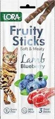 Lora Fruity Stick Tahılsız Kuzu Etli & Yaban Mersinli Kedi Ödül Maması 3 x 5 g - 1
