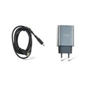 MY2 Tec 2'si 1 arada şarj seti IPhone 15 Samsung Huawei Xiaomi Oneplus USB-C için şarj kablosu siyah 25W 3A 100cm - 4