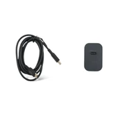 MY2 Tec 2'si 1 arada şarj seti IPhone 15 Samsung Huawei Xiaomi Oneplus USB-C için şarj kablosu siyah 25W 3A 100cm - 3