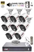FURY 8 Kamera Sesli Gece Renkli Güvenlik Kamerası Full Hd-su Geçirmez Güvenlik Kamerası Seti 1TB thumbnail 2