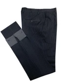 Avasar Erkek Lacivert Çizgili Regular Fit Kumaş Pantolon-7227 - 1