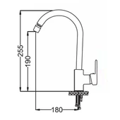 Gms Zirve Siyah Rose Kuğu Eviye Bataryası ZRV102-SR thumbnail 2