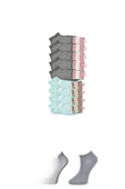 Gri ve Beyaz Kadın Bilek Çorap 9 çift thumbnail 2