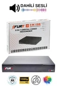 FURY 5 Kamera Sesli Gece Renkli Güvenlik Kamerası Full Hd-su Geçirmez Güvenlik Kamerası Seti 250GB - 3