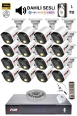 FURY 16 Kamera Sesli Gece Renkli Güvenlik Kamerası Full Hd-su Geçirmez Güvenlik Kamerası Seti 1TB thumbnail 1