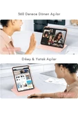 iPad 11. Nesil A16 2025 Uyumlu 360° Dönebilen Yatay Dikey Standlı Fuchsia Pino Tablet Kılıfı thumbnail 4
