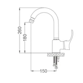 Gms Akdeniz Altın Kuğu Lavabo Musluk Bataryası AKD101-A - 2