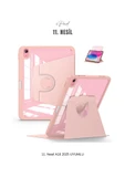 iPad 11. Nesil A16 2025 Uyumlu 360° Dönebilen Yatay Dikey Standlı Fuchsia Pino Tablet Kılıfı thumbnail 2