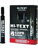 Hi-Text 830PB Yuvarlak Uç Koli Kalemi Siyah 12'li - 1
