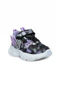 Alessio 034-25 Simli Kelebek Kız Çocuk Sneaker Lila Siyah Beyaz 26-30 - 1