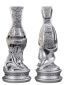 ZARİF SÜLÜS BOYTU ORTA BOY GÜMÜŞ RENK BİBLO - 3