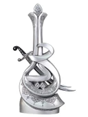 İSMİ ALİ BOYTU ORTA BOY GÜMÜŞ RENK BİBLO - 5