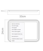 Zhlhome Sunum Tepsisi Çay Kahve Tepsisi 33x24 cm 430 Paslanmaz Çelik - 2