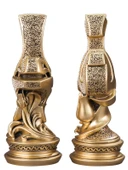 ZARİF SÜLÜS BOYTU ORTA BOY SARI RENK BİBLO - 5