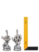 ZARİF SÜLÜS BOYTU ORTA BOY GÜMÜŞ RENK BİBLO - 6